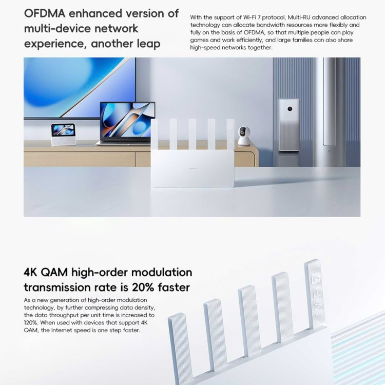 Xiaomi Router BE5000 WiFi 7 MLO 2.4GHz 5.0GHz Dual Band 2.5G Port 512MB RAM Repeater, US Plug, BE5000 Xiaomi Router BE5000 WiFi 7 MLO 2.4GHz 5.0GHz Dual Band 2.5G Port 512MB RAM Repeater, US Plug, BE5000